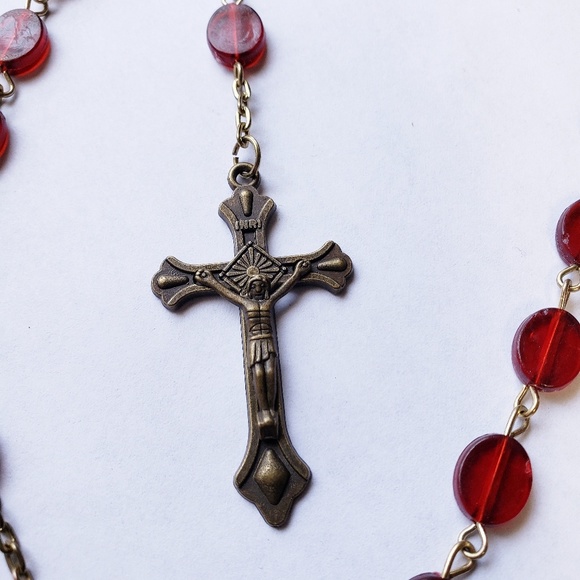 Vintage Catholic Rosary Prayer Necklace - Picture 2 of 6